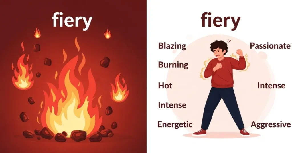 synonyms for fiery