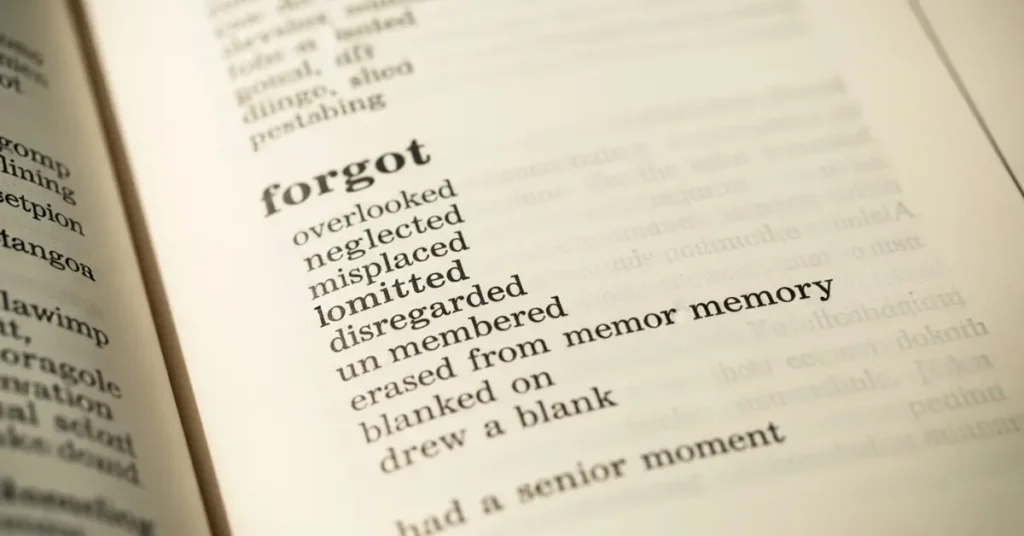 synonyms-for-forgot
