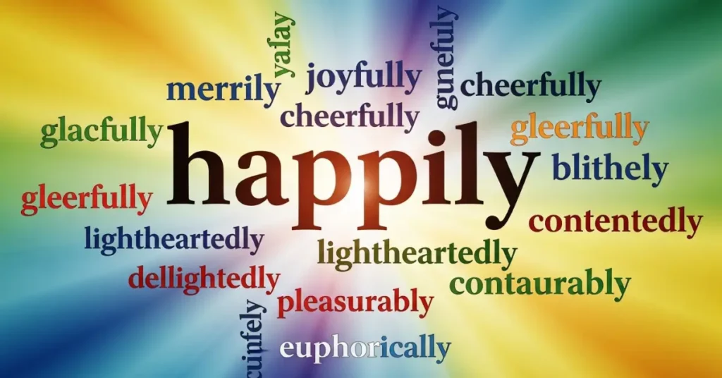 synonyms-for-happily
