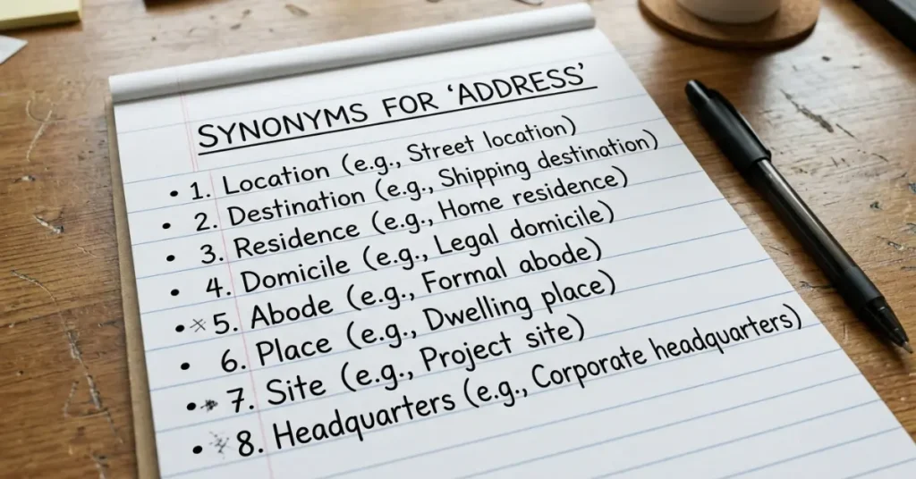 synonyms-for-address