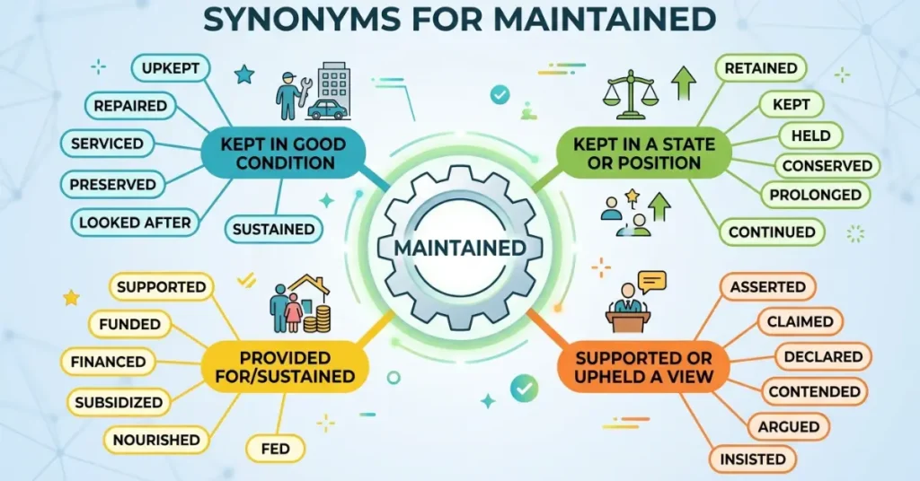 synonyms-for-maintained