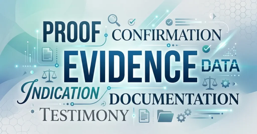 synonyms-for-evidence